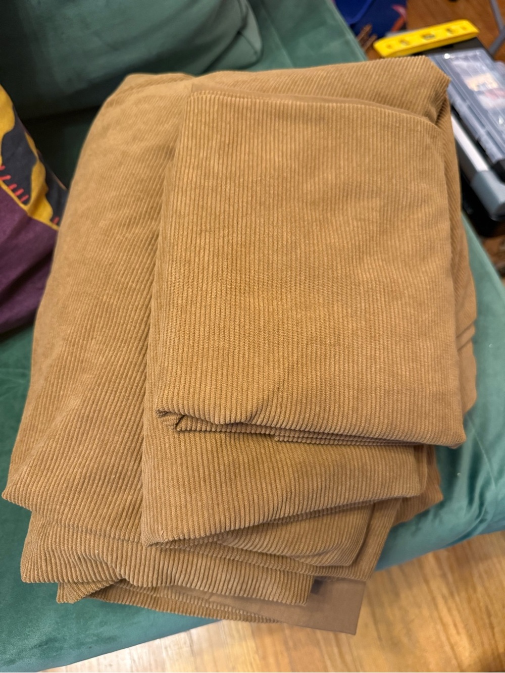 Simons brown corduroy duvet cover